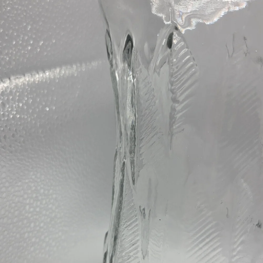 Brody Textured Clear Glass Vase 9.5 Inch